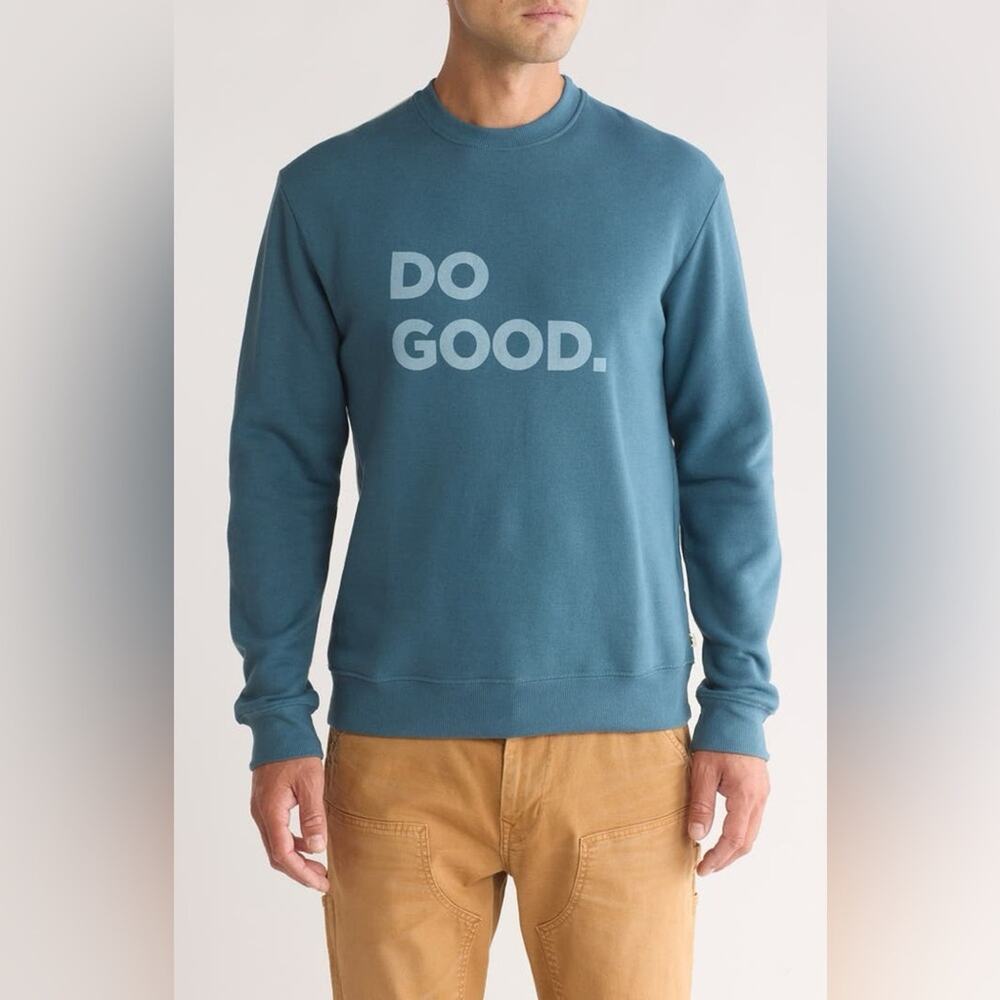 Cotopax Men’s Do Good Crewneck Sweatshirt Light Blue Size XL
